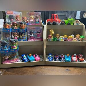 Huge lot of little people - figures, cars, tractor,